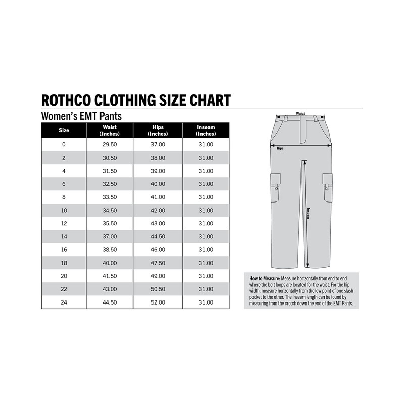Rothco Women's EMT Pants - Comfortable, Durable, and Designed for