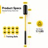 Baseball and Softball Swing Trainer with 8 Foam Balls for