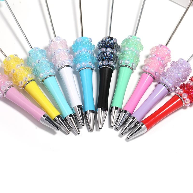 【P206】5pcs Beadable Pens pearl flower shape:_SL307005