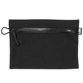 DEFY Project Ballistic Travel Pouch | Lightweight Nylon Organizer Pouch For Accessories | Premium Tech Wallet Pouch | Water Resistant Travel Organizer (Medium, Black)