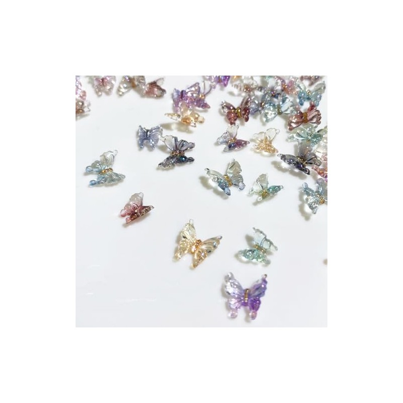 Butterfly Nail Accessories 6mm 30pcs Nail Parts NAKAMARU Decoration Rhinestone