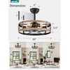 LEDIARY 20 Inch Fandelier Caged Ceiling Fan with Light, Bladeless