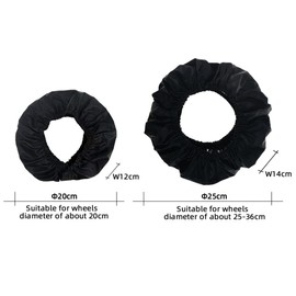 PLABBDPL 4-Piece Pram Wheel Trim and Waterproof Wheel Cover, Pushchair Wheel Cover, Wheelchair Protection Cover, Pushchair Wheel Cover for Prams, Dustproof Pushchair Accessories