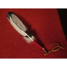 Feather Native American made hand painted Sub-adult Bald Eagle Feather Tie