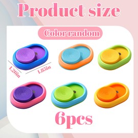 Fidget Slider, Fidget Toy, 6 Pack 1.26*1.85 Feet Fidget Toys for Stress Relief, Calm Down Sensory Toys for Anxiety, Fidgets for Classroom, Travel, Children Teens Gift(Random Color)