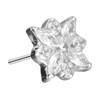 PIERCINGLINE Titanium Attachment with Push Pin Crystal Flower without Labret