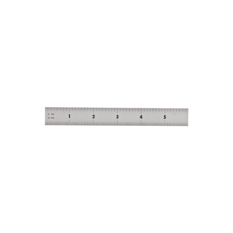 Mitutoyo 182-101, Steel Rule, 6" (4R), (1/8, 1/16, 1/32, 1/64"),