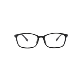 [MOOM] メガネ 度入り メンズ 乱視 遠視 遠視用 左右 コンタクトの度入り 近眼メガネ 0.75 1.5 4.0 度付き おしゃれ 度あり 黒縁 軽量 スクエア 近視 近視用 度が入ったメガネ 度 調整 ブラックカラー ムーム MM-200C1-NS-40060