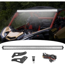 DaSen 50" 288W LED Straight Light Bar with Roof Light Brackets and Wiring Harness Kit Compatible with Can-am Maverick X3 & X3 Max DS RS MR Turbo R 2017-2025