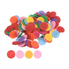 HARFINGTON 200pcs Round Felt Circles, 10mm 3/8" Pre Cut Felt Craft Pads Non-Woven Mini Felt Fabric Circles for DIY Sewing Handcraft Cut Projects Craft Finishing, Mixed Color