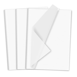 CHRORINE 120 Sheets White Tissue Paper Art Gift Wrapping Tissue Paper Bulk for Crafts DIY Birthday Holiday Party (20 x 13.8 inches)
