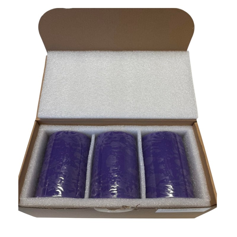 Mister Candle Dripless Unscented Pillar Candles, Set of 3 Hand