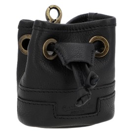 Gusti Leder Leckerlitasche Alaric - Futterbeutel Hund Vierbeiner Schwarz Leder