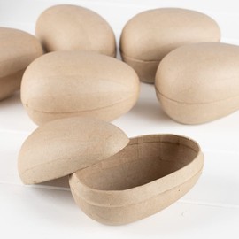 Pack of 24 Fillable Paper Mache Egg Boxes by Factory Direct Craft - Unfinished Ready to Decorate DIY Papier Mache Traditional German Easter Egg Boxes for Holiday Crafts and Decorations