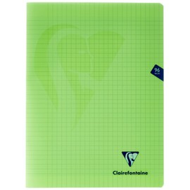 Clairefontaine Mimesys Stapled Notebook. 240 x 320 mm, Seyes Ruled, 96 Pages - Green