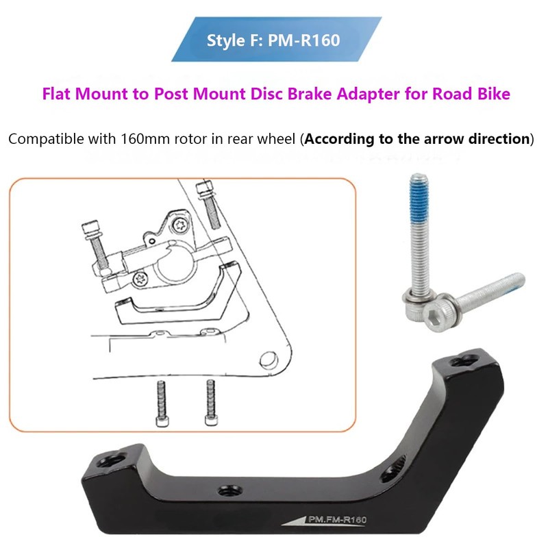 Remeiven Disc Brake Adapter for Road Bike, Flat/Post Mount Caliper