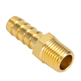 Breezliy 8 PCS Solid Brass Pipe Fitting and Air Hose End Fitings 3/8" Hose ID x 1/4" NPT Male Thread Pipe Adapter