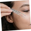 Baluue 3pcs Meibomian Gland Expressor Metal Eyelid Tweezers Angled Pointed
