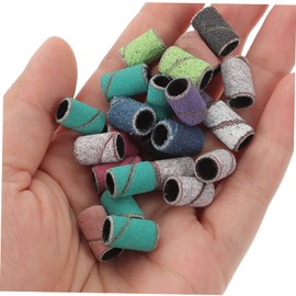 BIUDECO 100pcs Sanding Bands for Nail Drill Mixed Nail Sanding Rings for Manicure and Pedicure Grinding Sleeves for Electric Files for Home and Salon Use