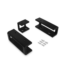 Mobilefox Laptop Underdesk Bracket Shelf Holder Stand Suitable for Notebook MacBook 0-35 mm Black