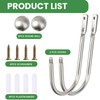 Metal Curtain Tie Backs,Silver Curtain Holdbacks,2 Pieces Curtain Tie Backs