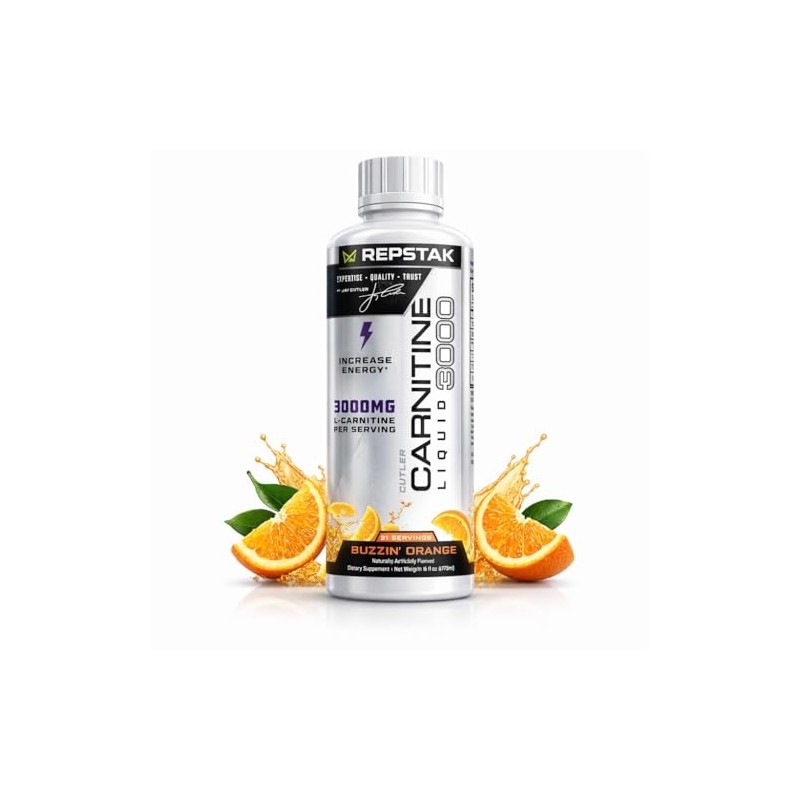 Liquid L-Carnitine 3000mg Blend, Buzz'in Orange Flavour, Triple-Source Carnitine with