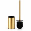 Gold Stainless Steel Toilet Brush and Holder Set with Long