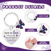 Purple 50 Set Funeral Favors Celebration of Life Butterfly Keychains