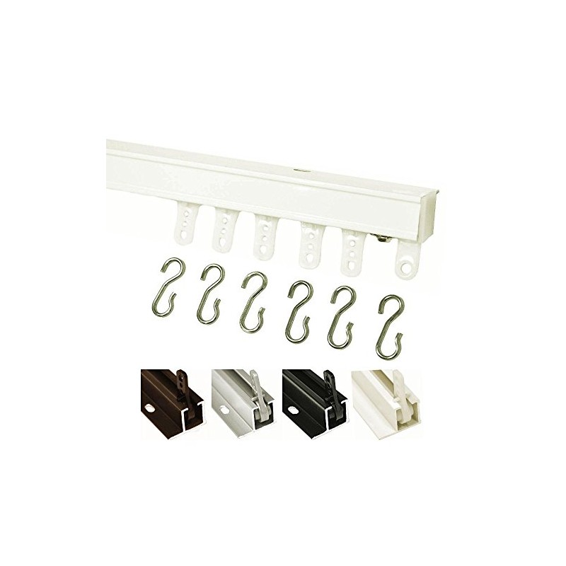 Kirsch 94004 Hand Draw Ceiling Mount Curtain Track Set (4'-White)