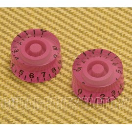 Aftermarket PK-MSI-HP (2) Pink Metric Speed Knobs 6mm Split Shaft Pots Import Guitars