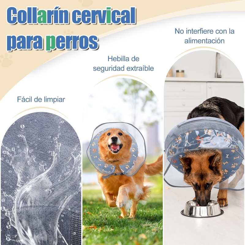 Collar para Collar Inflable Isabelino para Recuperación, Ajustable Suave Collaes