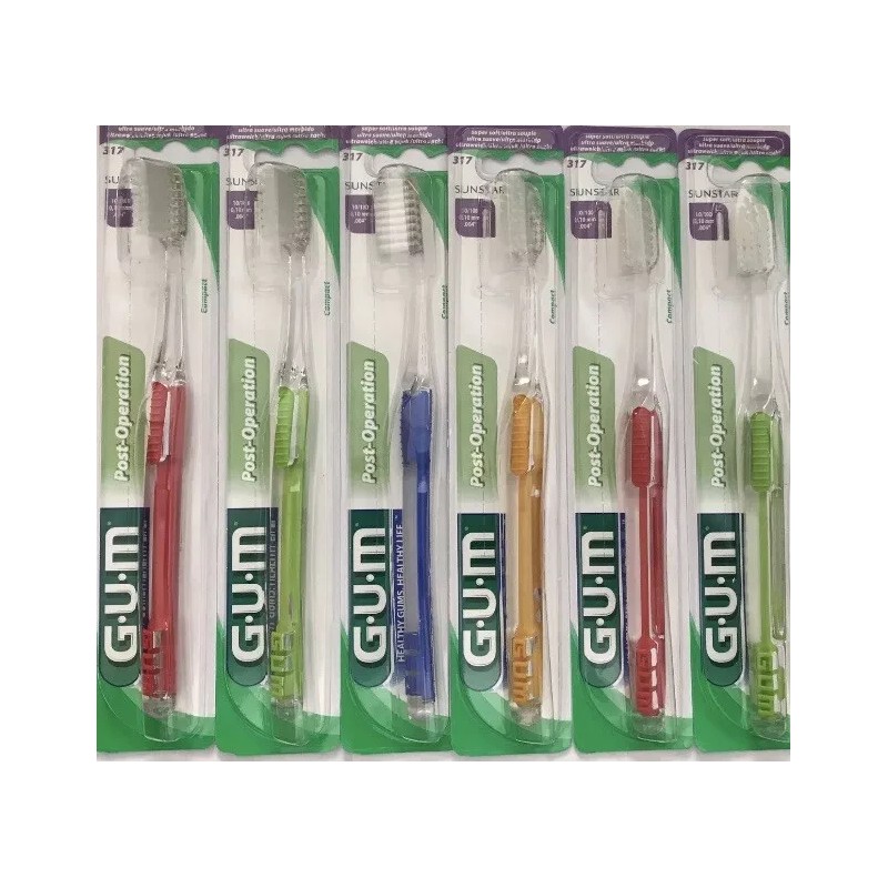 Gum Post Surgery Toothbrush 317 Super Soft 6 Pack