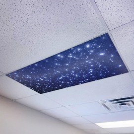 Magnetic Fluorescent Light Cover for Ceiling Lights Classroom 2x4 - High Resolution Magnetic Office Light Filter (Pack of 1) - Improve Focus, Eliminate Headaches & Eyestrain - Astronomy