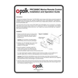 Polk Marine PRC200BC Wired Remote Control Compatible with The Polk PA450UM and PA4A Polk PA4A Ultramarine Stereos