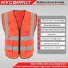 HYCOPROT Chaleco reflectante de seguridad de malla de alta visibilidad