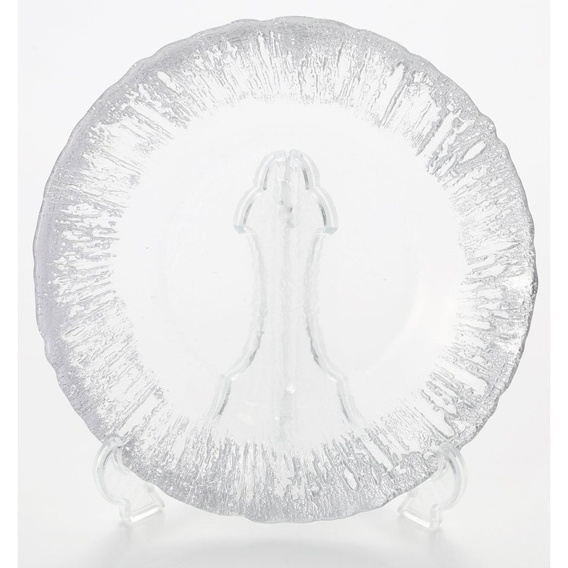 Vetro Felice 349122P Medium Plate Western Tableware Plate, Silver, 8.5
