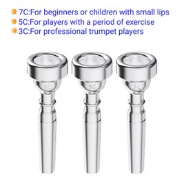 7C Trumpet Mouthpiece Sliver Trumpet Mouthpiece Set with Box (7C)
