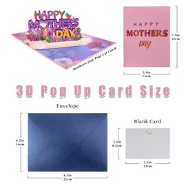 GREETING ART Pop Up Mothers Day Card,Mother’s Day Card,Happy Mothers Day 3d Pop Up Cards,Happy Mothers Day Cards for Mom, Wife, Daughter,Grandma (Happy Mothers Day)