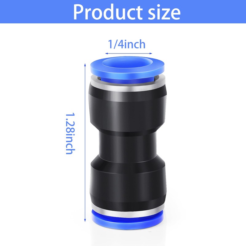 12mm Tube OD Push to Connect Fitting, Straight Pneumatic Connector,