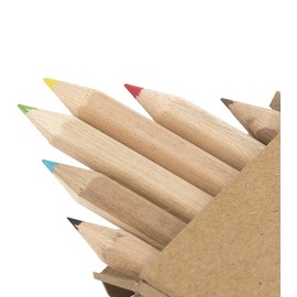 noTrash2003 Coloured Pencils, EN71-3 and EN71-1 Certified, in Sets of 6, for Party Bags, Restaurants or Hotels, in a Sustainable Cardboard Case, 10