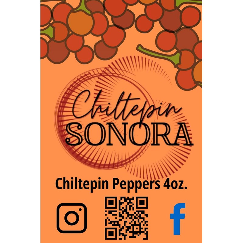 Chiltepin Sonora Sun-Dried Peppers, 4 oz Bottle