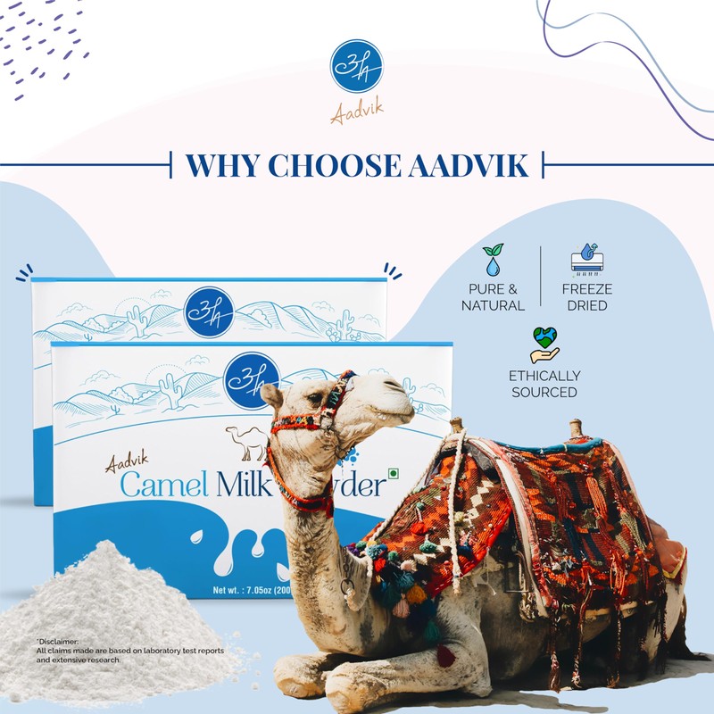 Aadvik Freeze Dried Camel Milk Powder | Pasture Grazed |