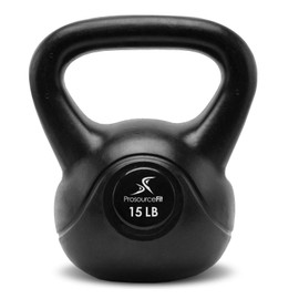 ProsourceFit Vinyl Kettlebell 15 lb, Model Number: ps-1191-vinyl-ket-15