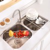 Telescopic Sink Storage Rack Stainless Steel Expandable Kitchen Sink Organizer