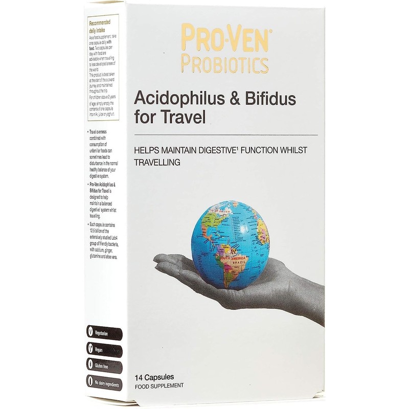 Proven Probiotics Acidophilus and Bifidus for Travellers Capsules - Pack