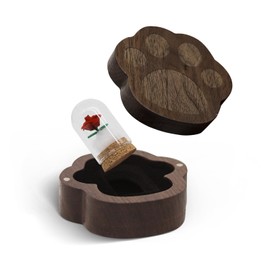 Pet Fur Keepsake, Pet Hair Memorial Bottle, Pet Paw Engraving Dog Cat Hair Ashes Container, Memorial Pet Ashes Urn for Small Animal, Pet Memorial Gifts for Dogs