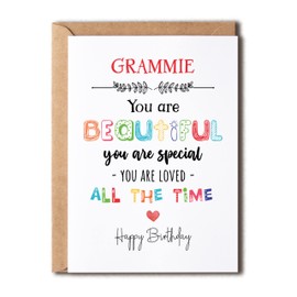 EruditeGifts Greeting Card - Grammie You Are Beautiful You Are Special - Birthday Card For Grammie
