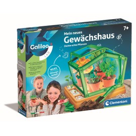 Clementoni Galileo Lab - My New Greenhouse, Planter & Seeds for Mini Gardeners and Budding Botanists, Toy for Children from 7 Years by Clementoni 59383