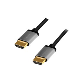 LogiLink CHA0100 HDMI Connection Cable 4K/60 Hz, Aluminium, Black/Grey, 1 m