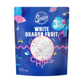 Suncore Foods White Dragon Fruit Chips & Snacks, Gluten-Free, Non-GMO, 5.32oz (1 Pack)